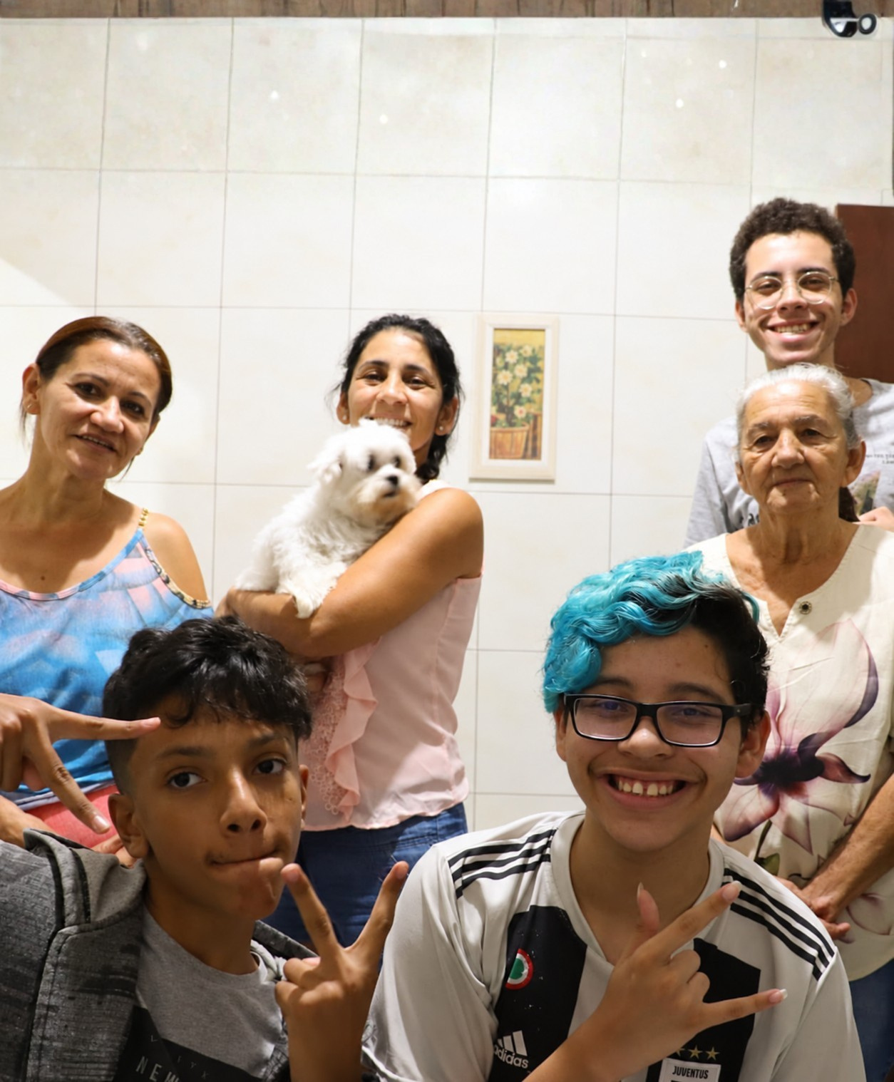 Isaac com sua família